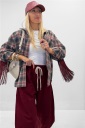 giacca con frange colorate fringes